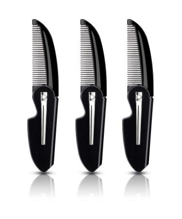 3 Pieces Folding Beard Comb Mustache Comb Small Pocket Comb for Men Everyday Grooming and Hair Care - Buy Online on GoSupps.com