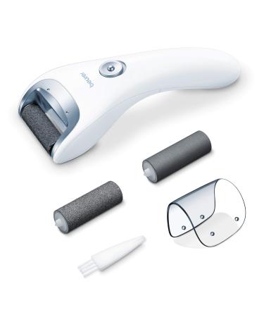 Beurer MP 28 electrical corneal remover 3 different grinding attachments LED light including cleaning brush for comprehensive foot care