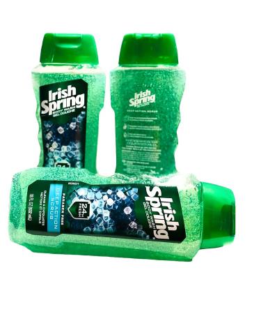 Irish Spring Body Wash Deep Action Scrub 18 oz - Pack of 3 - Buy Online on GoSupps.com
