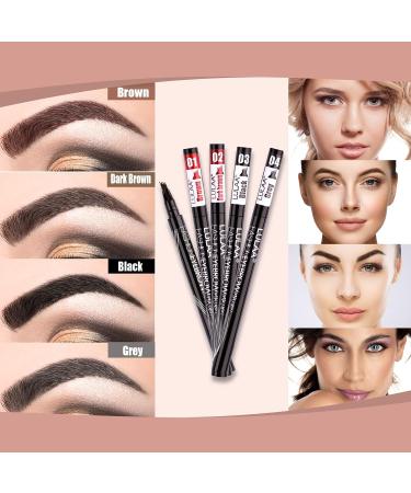 LULAA P-Beauty Waterproof Long Lasting Eyebrow Pencil 4 Colors 4 Tips - Buy Online on GoSupps.com