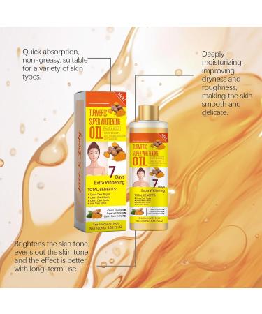 Soft 7 Oil Soft 7 Turmeric Body Oil Turmeric Super Whitening Body Oil Soft 7 Turmeric Oil Body Oil Turmeric Body Oil For Face & Body (100ml Turmeric) - Buy Online on GoSupps.com