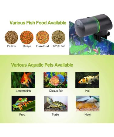 Ycozy Rechargeable Automatic Fish Feeder | Moisture-Proof Electric Dispenser for Aquarium & Tank | Intelligent Timer & USB Cable | Ideal for Fish & Turtles | Navi-EV - Buy Online on GoSupps.com