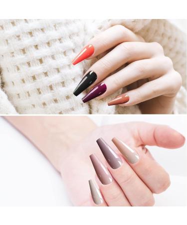 LoveOurHome 400pc Long Colored Coffin Press on Nails - Assorted Coffin False Fingernails for Women in 20 Colors - Buy Online on GoSupps.com