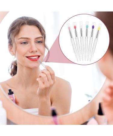 12 Pcs Silicone Lip Brush Silicone Lip Applicator with Transparent Handles and Caps Lip Brush Applicator Silicone Lip Brush Reusable Lip Mask Applicator(6 Colors) - Buy Online on GoSupps.com