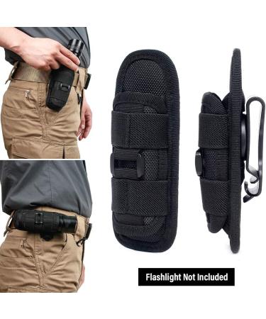 Wynex Tactical Flashlight Pocket Holster | 360-Degree Rotatable Belt Clip & Carabiner Case for International Shipping - Buy Online on GoSupps.com