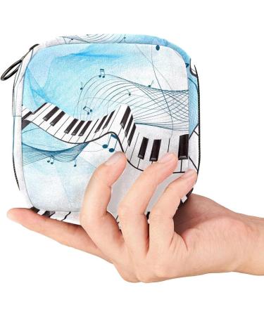 Stylish Piano-Keyboard Napkin Storage Bag | Portable Menstrual Pad & Cup Organizer for Teens & Women - Buy Online on GoSupps.com