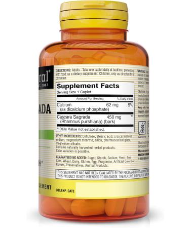Mason Natural Cascara Sagrada 450mg - 100 Caplets for Digestive Health | Buy Internationally - Buy Online on GoSupps.com