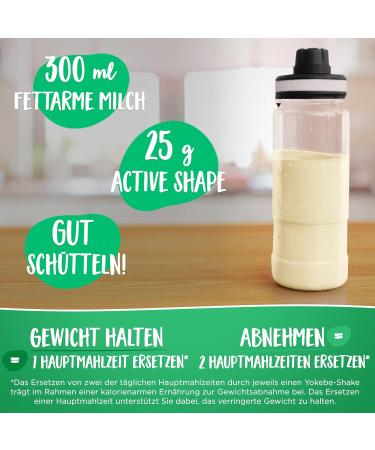 YOKEBE Active Shape Vanilla Passion - High Protein Meal Set for Weight Control | 250g (10 Portions) - Delicious Vanilla Flavor - Buy Online on GoSupps.com