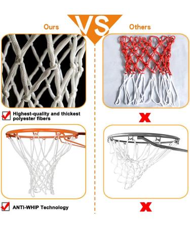 KSh-tt Heavy Duty Basketball Net Replacement-Professional Basketball Net in All Weather for Indoor and Outdoor-Anti Whip Thick Nets Fit Standard 12-Loop Hoop Rims 2021 Basketball net - Buy Online on GoSupps.com