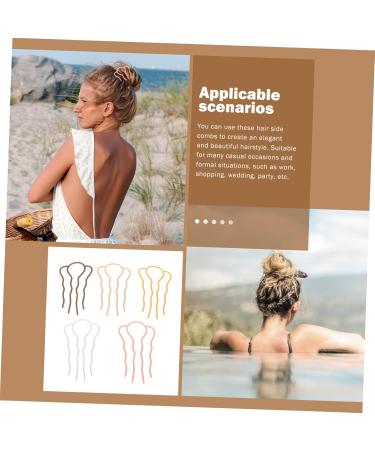 FRCOLOR 10 Pieces Hair Pin Teeth Hair Stick Women Hair Bun Fork Hair Bun Stick French Wedding Hair Clips Hair Bun Clip Hair Fork Updo Hair High Pure Copper Miss - Buy Online on GoSupps.com