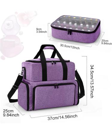 Sac Pour Vernis Semi Permanent Sac de rangement d tachable for vernis ongles Double couche contient 70 bouteilles et lampe ongles tui de voyage Portable for maquillage Pour Flacons De Vernis Purple - Buy Online on GoSupps.com