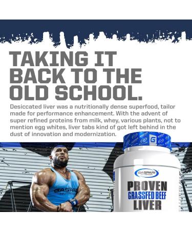 Gaspari Nutrition Proven Liver, Grass-fed Beef Liver, Nutritionally Dense Superfood, Supports Athletic Performance, Natural Growth Factors, Old School Supplements (30 Servings) - Buy Online on GoSupps.com