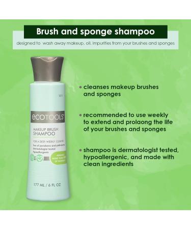 Ecotools Cruelty Free Makeup Brush Cleansing Shampoo 6oz - Pack of 2 | Eco-Friendly Formula to Wash Away Surface Makeup and Impurities - Buy Online on GoSupps.com