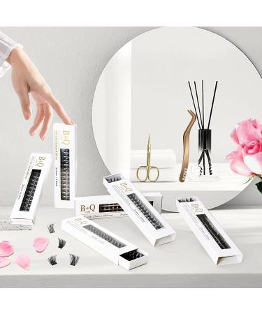 Lash Clusters Ribbon 160 D Curl Individual Lashes DIY Extensions Mega Volume with Applicator Tool & Scissors | B&Q LASH (B03+B05 10-16MIX) - Buy Online on GoSupps.com