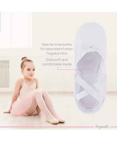 Charlie Dance Pattern Ballet Shoes for Girls & Women - Leather Sole - White Ballet Shoes for Children & Adults - EU Size 33 - Buy Online on GoSupps.com