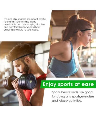 Shop Wllhyf 6-Pack Elastic Sports Headbands - Stylish Stretchy Yoga & Running Accessories for Men & Women - Buy Online on GoSupps.com