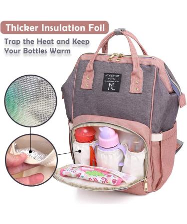 Multifunction Waterproof Diaper Bag Backpack for Maternity - Pink - Buy Online on GoSupps.com