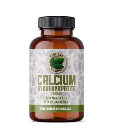 Calcium Hydroxyapatite 250 mg - 120 Vegan Capsules by Pure Lab Vitamins - Calcium Hydroxyapatite is an organically-Bound Complex of What s Naturally Part of The Bone Matrix Made in Canada