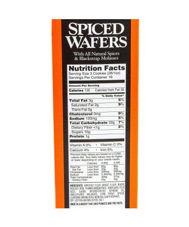 Sweetzels Spiced Wafers - Original Famous Ginger Snaps with All Natural Spices & Molasses | Pack of 2 Boxes 16 Oz Each - Buy Online on GoSupps.com