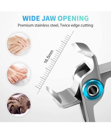 Large Nail Clippers Set for Thick Nails - Stainless Steel Toenail Cutter with Nail File - Heavy Duty Fingernail Clipper for Men, Women, Elderly - Buy Online on GoSupps.com