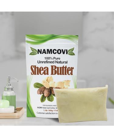 Namcovi Raw Shea Butter 1.1 lbs - Grade A Unrefined African Shea Butter for Skin, Hair & Body Care - Ivory Shea Butter for DIY Recipes - Buy Online on GoSupps.com