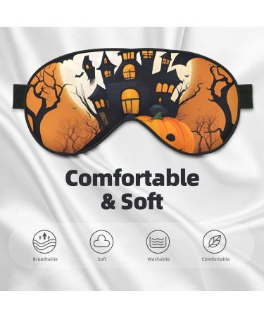 SSIMOO Happy Halloween Sleep Mask - Adjustable Breathable Eye Mask for Comfortable Sleep - Fashionable Black Design - International Shipping Available - Buy Online on GoSupps.com