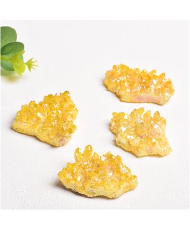 Crystal Hole Crystals 1pc Natural Electroplate Citrine Crystal Cluster Yellow Aura Quartz Crystal Stone Specimen Home Decoration Crystal Hole (Size : 95g-105g) - Buy Online on GoSupps.com