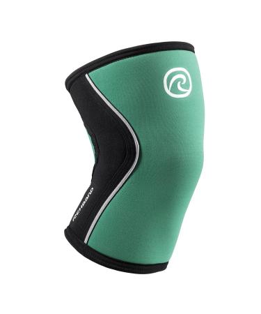 Reh band Kniebandage strength sport knee support for cross fit & heavy training Knee Sleeve made of 5 mm neoprene in many colors & sizes unisex XL emerald green/black - 1 piece