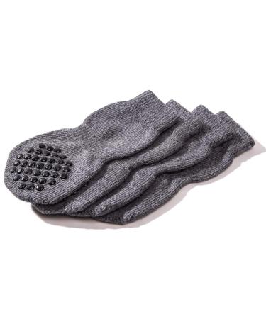 AKOPAWON Anti-Slip Socks for Dogs & Cats - 4 Pack Paw Protection | Rubber Reinforced | Sizes S-4XL for Pets 1-36kg & 5XL for Over 36kg | Gray - Buy Online on GoSupps.com
