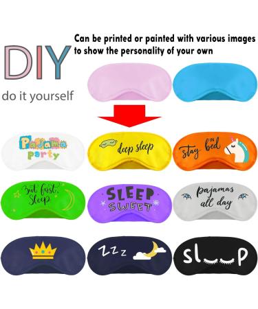 Aneco 50 Pieces Blindfold Eye Mask with Nose Pad & Adjustable Strap - Perfect for Travel, Sleep, and Parties - 21 Colors - Buy Online on GoSupps.com
