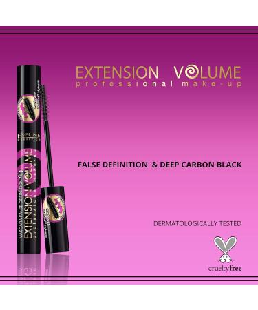 Eveline Cosmetics Extension Volume Mascara - Thickening & Separating 10ml - Black | International Shipping Available - Buy Online on GoSupps.com