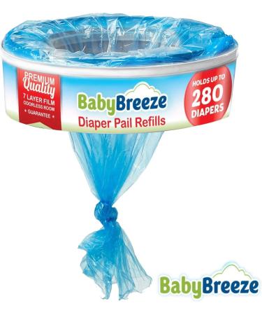 BabyBreeze Diaper Pail Refills Bags - Playtex Diaper Genie Compatible - 1960 Count (7 Pack) - Buy Online on GoSupps.com