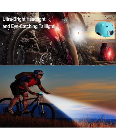 AaiLucky Bike Scooter Horn with Headlight - Rechargeable Bicycle Light & Horn for Kids - Blue Bike Light Set for Night Riding - Buy Online on GoSupps.com