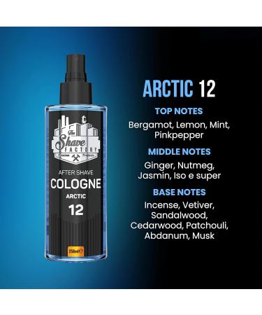 the shave factory After Shave Cologne Series (12 Arctic 250ml (8.45 fl. oz)) 12 Arctic 8.45 Fl Oz (Pack of 1) - Buy Online on GoSupps.com