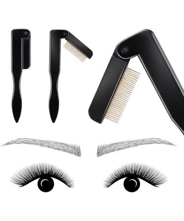 WLLHYF Folding Eyelash Comb - Black-Gold Eyelash Separator & Mascara Brush - Buy Online on GoSupps.com