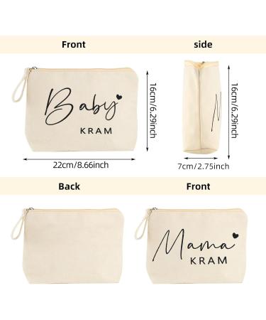 2PC Makeup Bag Set for New Moms | Thoughtful Gifts for First-Time Mothers | Cosmetic Bags for Expectant Moms - Buy Online on GoSupps.com