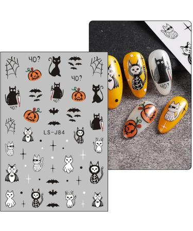 JMEOWIO 9 Sheets Halloween Ghost Cute Nail Art Stickers Decals Self-Adhesive Nail Supplies Nail Art Design Decoration Accessories - Buy Online on GoSupps.com