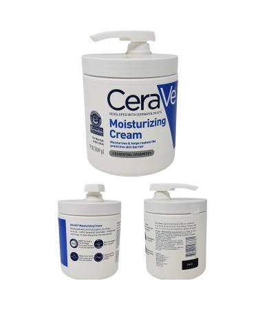 CeraVe Moisturizing Cream Bundle Pack - 19 oz Tub with Pump + 1.89 oz Travel Size - Fragrance-Free - Buy Online on GoSupps.com