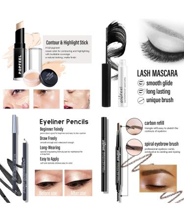 Rose Flower Makeup Kit for Women - All in One Gift Set with Lipgloss, Eyeshadow Palette, Concealer, Mascara, Eyeliner, and Brushes - Perfect for Women and Teen Girls - 108 Pieces - Buy Online on GoSupps.com