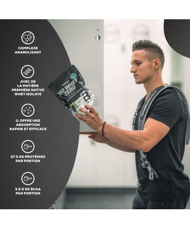 BioTechUSA Iso Whey Zero Black | Premium Protein with Creatine Zinc Vitamin B3 & Amino Acids | 90% Protein | Sugar Free Lactose Free Gluten Free 2270 g Vanilla_ - Buy Online on GoSupps.com