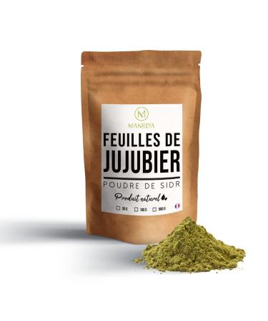 Manelya Sidr Powder / Jujube Leaves Powder - Organic - 100 g - Resealable Bag - 100% Natural - Cleansing Vegetable Powder - Manelya