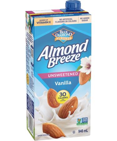 Blue Diamond Unsweetened Vanilla Almond Breeze Vanilla Unsweetened 946 ml (Pack of 1) - Buy Online on GoSupps.com