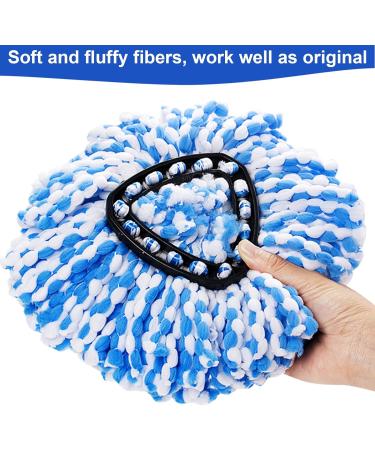 4 Pack Ocedar RinseClean Spin Mop Replacement Heads - Blue Mop Refills Compatible with 2 Tank System - Spinning Mop Head Replacements for O Cedar Mop - Buy Online on GoSupps.com