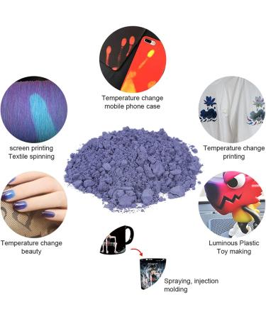 Pongnas Thermochromic Powder Pigment - 10g Heat Sensitive Color Changing Powder for Nail & Fabric Art | Light Blue to Warm Red - Buy Online on GoSupps.com