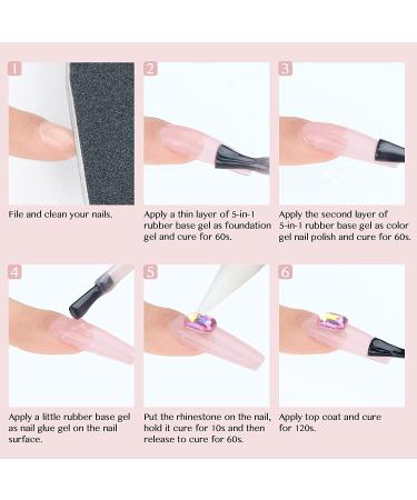 Saviland 5-In-1 Sheer Pink Rubber Base Gel Nail Polish - Strengthener for Starters & Professionals - Home DIY - Buy Online on GoSupps.com