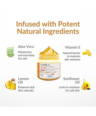 Kojic Acid Turmeric Clay Mask - Brightening & Exfoliating | 4.23 Oz - Shop Internationally - Buy Online on GoSupps.com