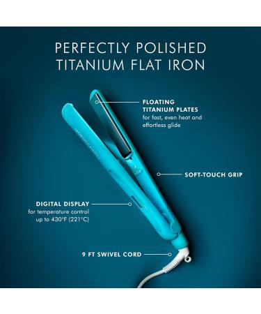 Moroccanoil Perfectly Polished Titanium Flat Iron - Sleek Hair Styling Tool for All Hair Types | International Shipping Available - Buy Online on GoSupps.com