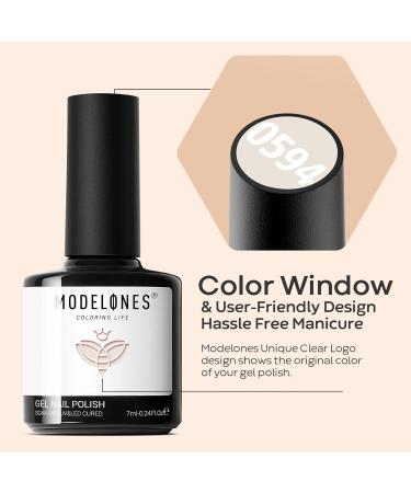 Modelones White Black Gel Nail Polish Set - 6 Colors Black Milky White Neutral Nude Grey Glitter Spring Gel Nail Polish Kit Soak Off UV Gel Kit Gel Nail Art Gift for Women - Buy Online on GoSupps.com