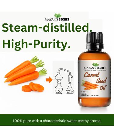 Mayan's Secret Carrot Seed Oil Pure Steam Distilled Regenerate Skin tissue - Buy Online on GoSupps.com