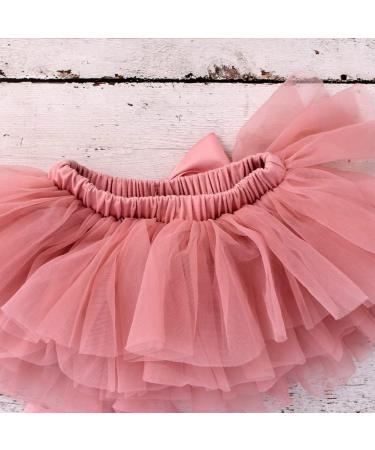 PythJooh Baby Girl Tutu Bloomers Set | Ruffle Pettiskirt & Headband | Nappy Cover | Photo Props | 0-6 Months | Dusty Rose - Buy Online on GoSupps.com